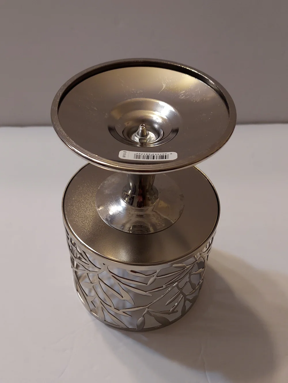 Bath & Body Works Silver Leaf Cutout Candle Holder